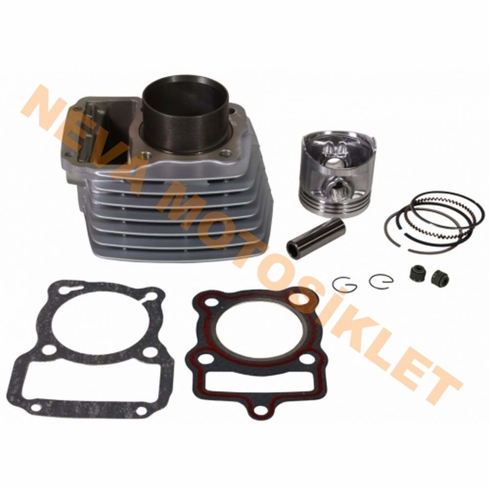 SİLİNDİR KOMPLE 15 PERNO [56,5 mm] [YÜK:69 mm] 125cc CG [OEM KALİTE]
