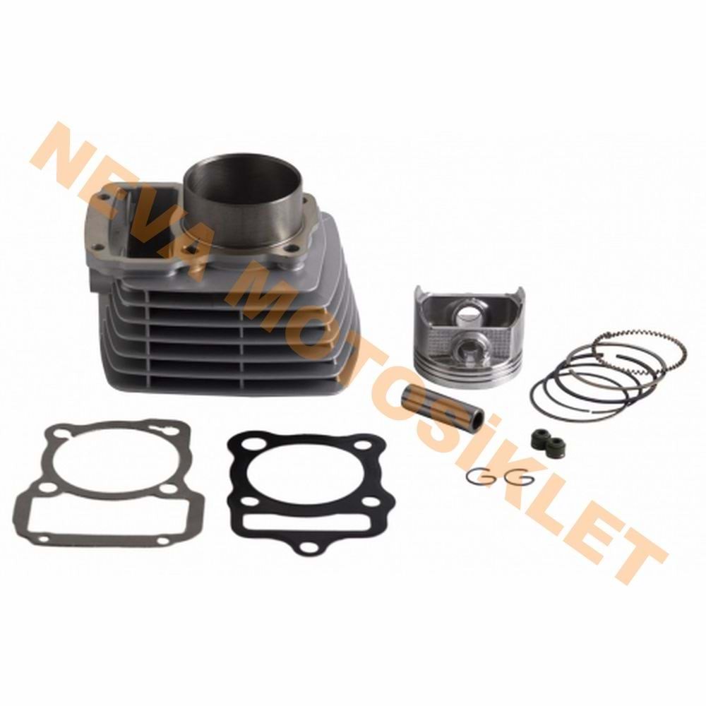 SİLİNDİR KOMPLE 15 PERNO [65,5 mm] [YÜK:76 mm] [YÜKSEK PETEK] 200cc CG