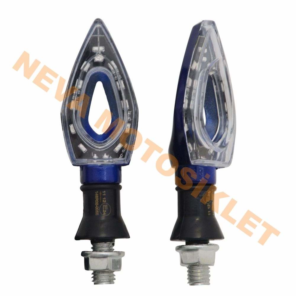 RT-072 LED SİNYAL [SARI IŞIK] [TAKIM] MAVİ - E BELGELİ
