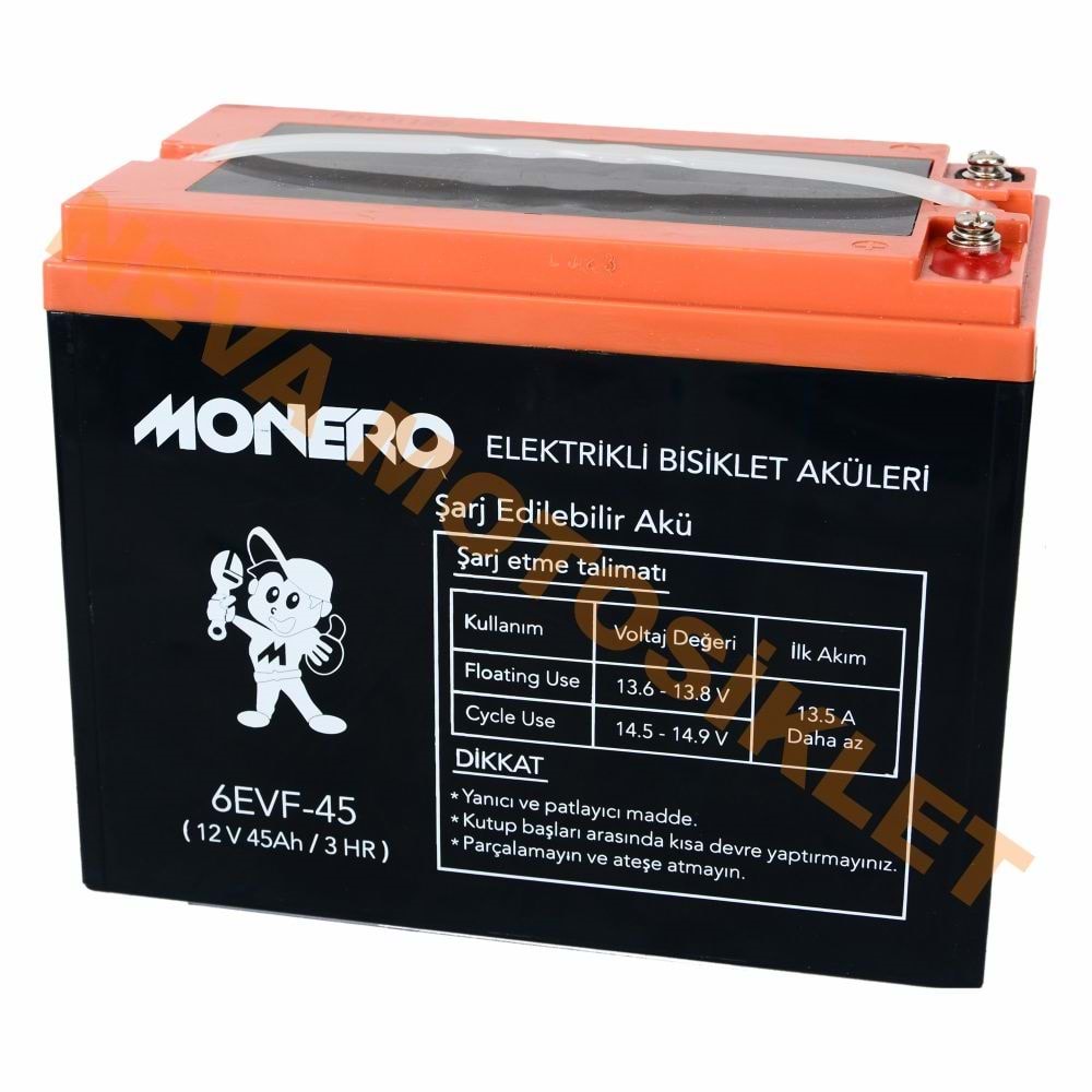 12V-80 AMPER [DAR] [223*121*174 mm] E-BIKE AKÜ - MONERO