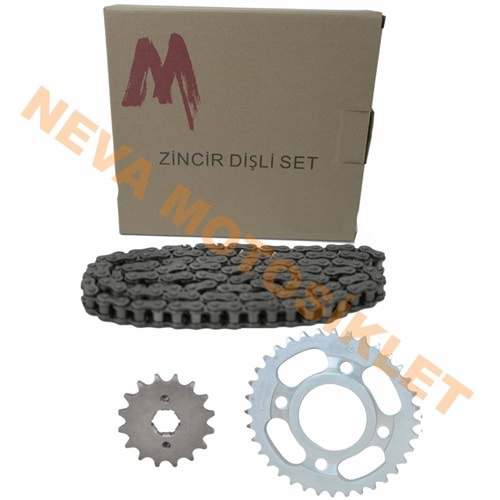 CUB ZİNCİR DİŞLİ SET (14T/36T) (428HX110L)(100CC)