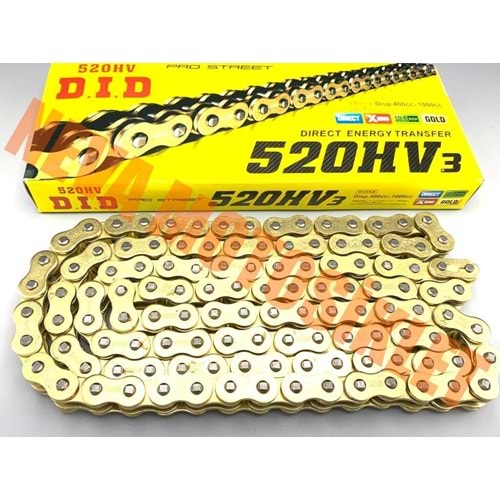 D.I.D ZİNCİRİ 520H-120 GOLD ORİNGLİ
