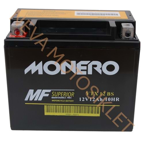 YTX 12 BS [150*86*131] AKÜ - MONERO