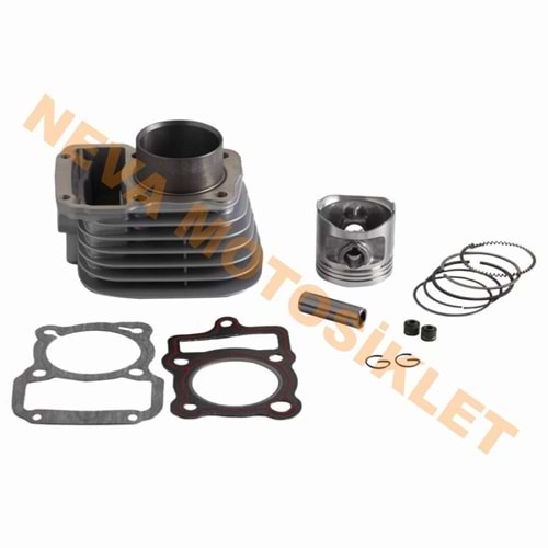 SİLİNDİR KOMPLE 15 PERNO [SİYAH ETEK PİSTON] [65,50 mm] [YÜK:69 mm] 250cc CG