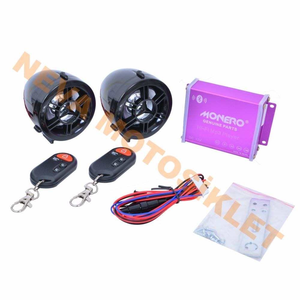 MOTOSİKLET ALARM SETİ [BLUETOOTH] [M - R] SİYAH
