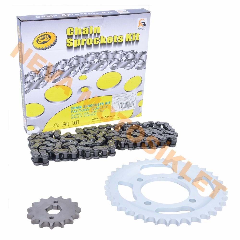 15T/38T 428H X 110 L ZİNCİR DİŞLİ SET MONDIAL SUPERBOY - CGL - SFR