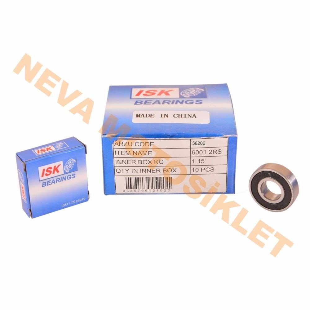 RULMAN [PLASTİK KAPAKLI] 6001