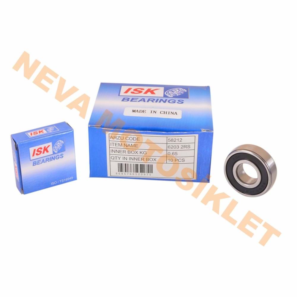 RULMAN [PLASTİK KAPAKLI] 6203