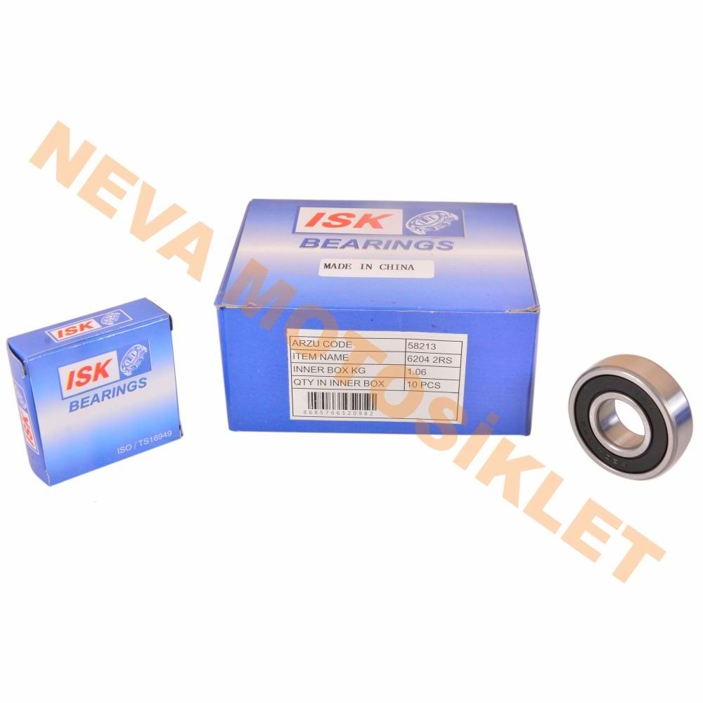 RULMAN [PLASTİK KAPAKLI] 6204