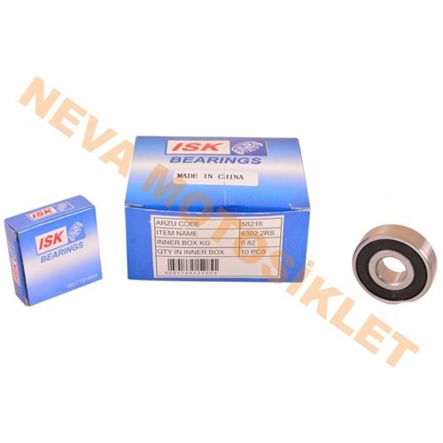 RULMAN [PLASTİK KAPAKLI] 6302