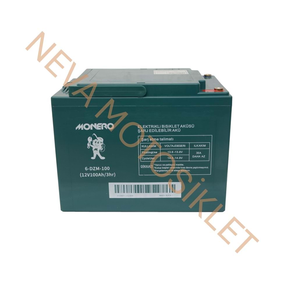 12V-100 AMPER [230*150*180 mm] E-BIKE AKÜ – MONERO